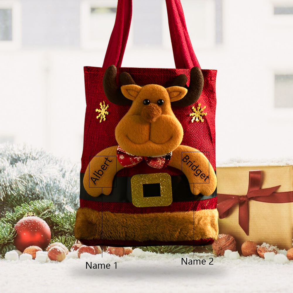 Personalised Christmas Gift Bags - handmade
