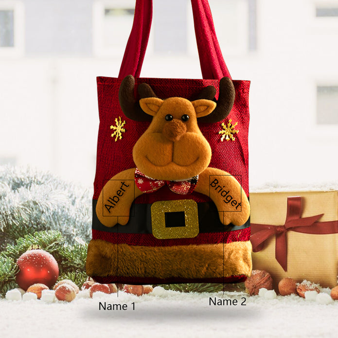 Personalised Christmas Gift Bags - handmade