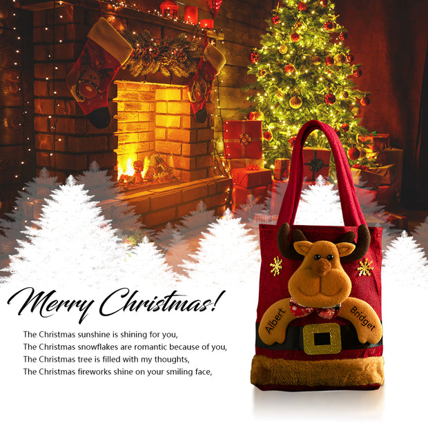 Personalised Christmas Gift Bags - handmade