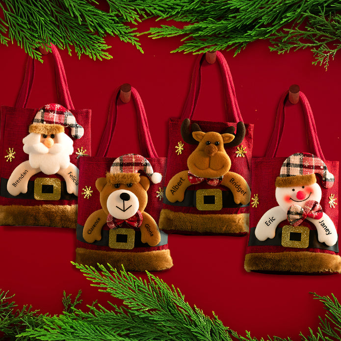 Personalised Christmas Gift Bags - handmade