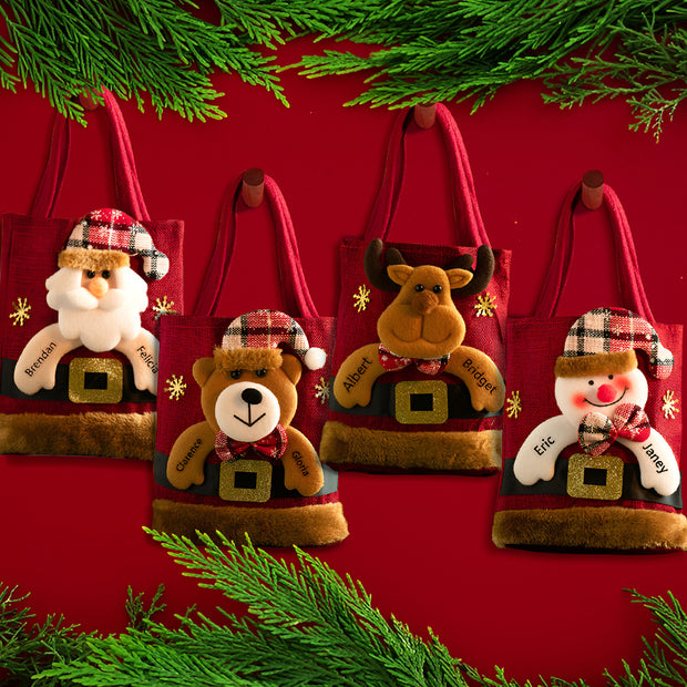 Personalised Christmas Gift Bags - handmade