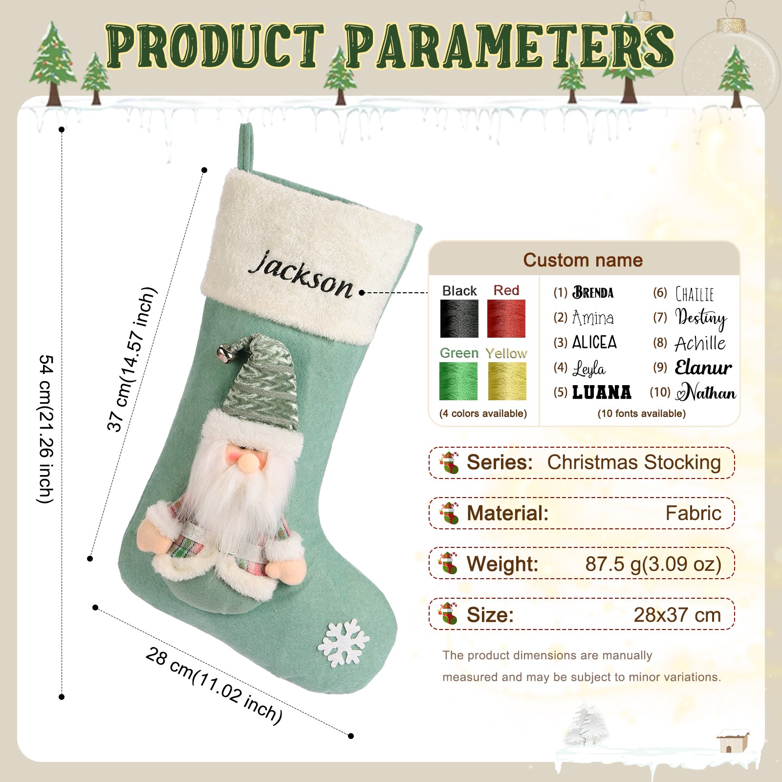 Personalised Christmas Stocking - handmade