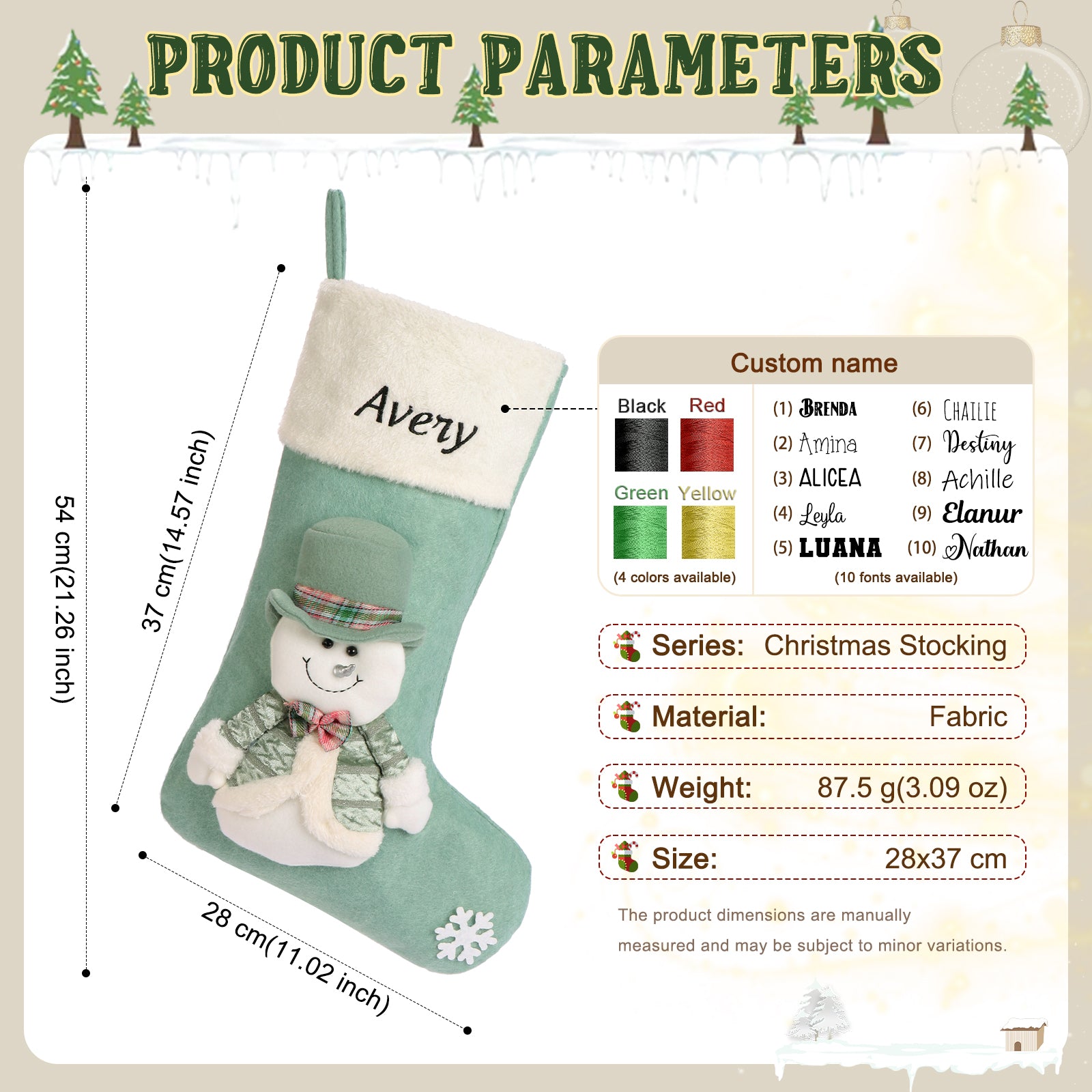 Personalised Christmas Stocking - handmade