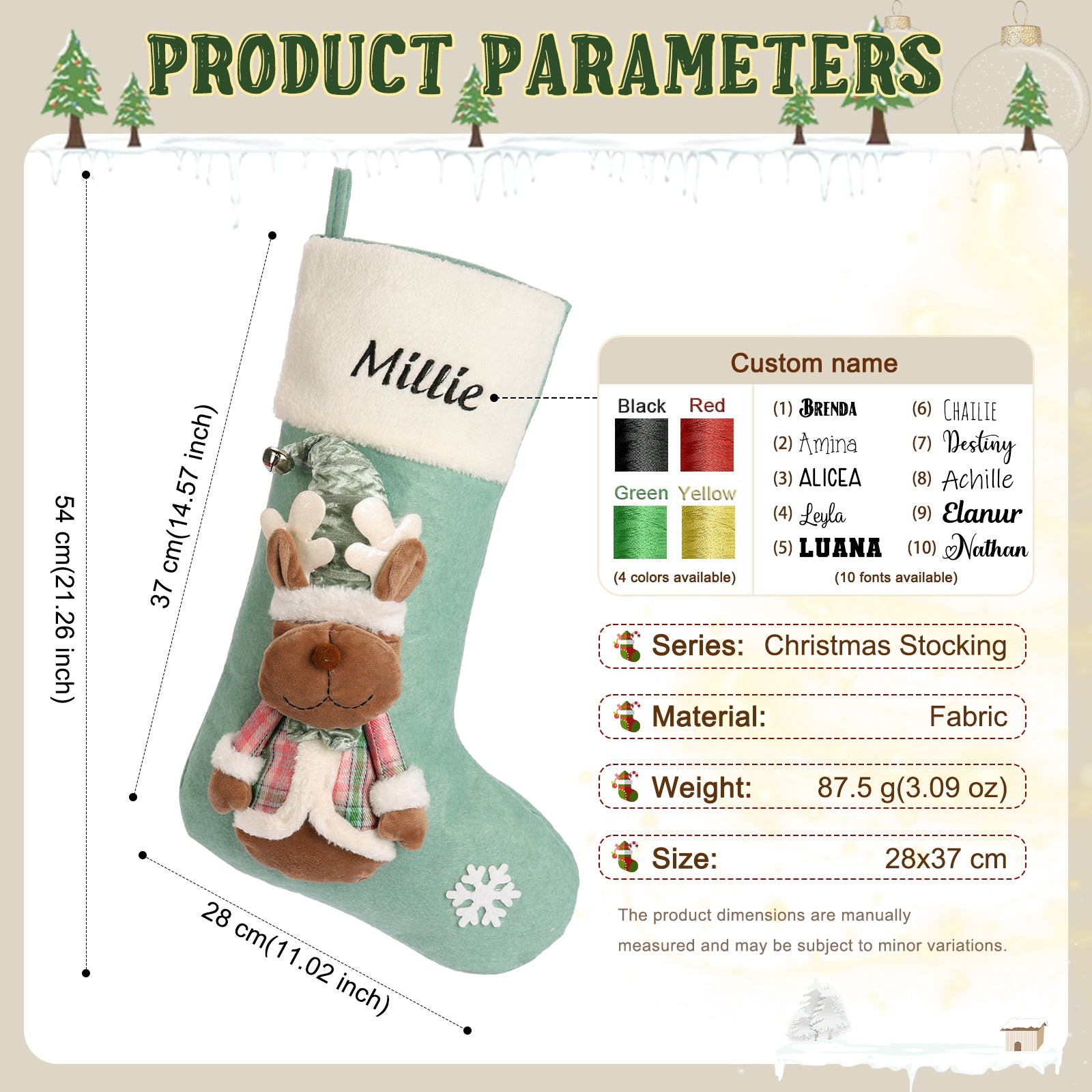 Personalised Christmas Stocking - handmade