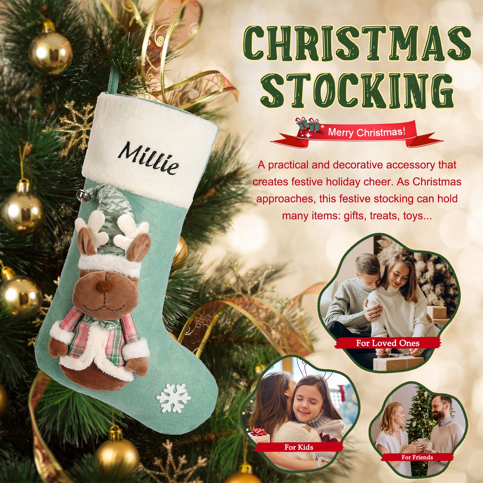 Personalised Christmas Stocking - handmade