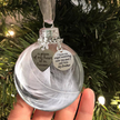 Personalised Memorial Feather Bauble Ornament - handmade Ornament