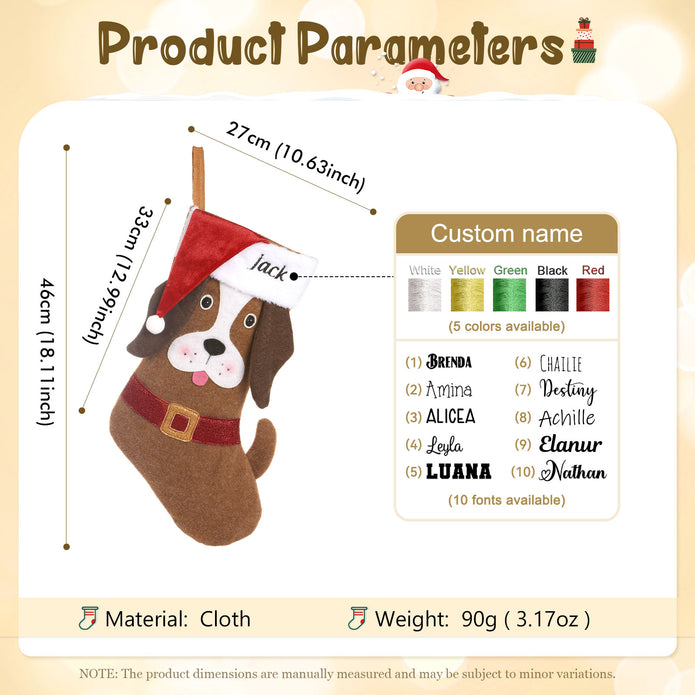 Personalised Christmas Stocking Ornament - handmade