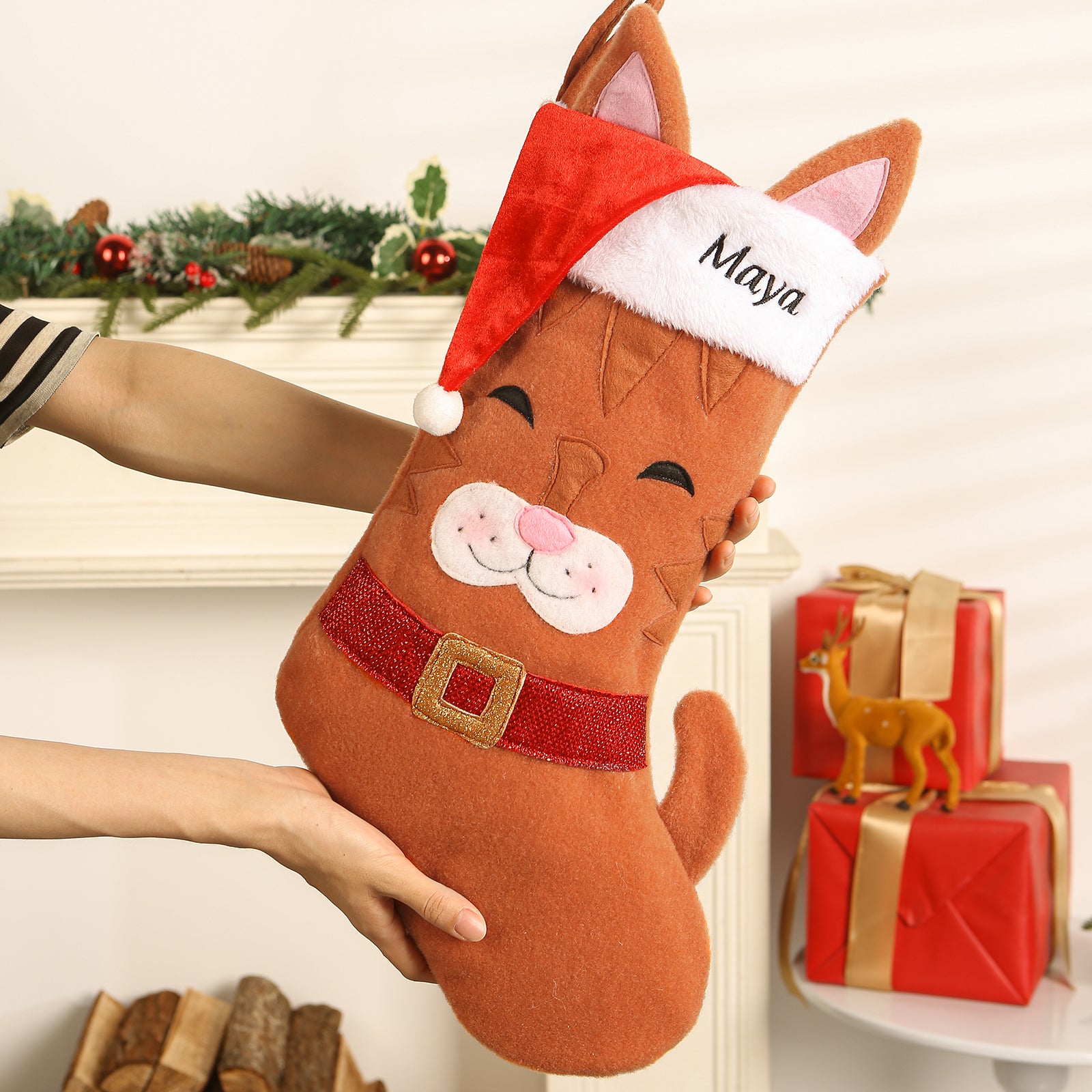 Personalised Christmas Stocking Ornament - handmade
