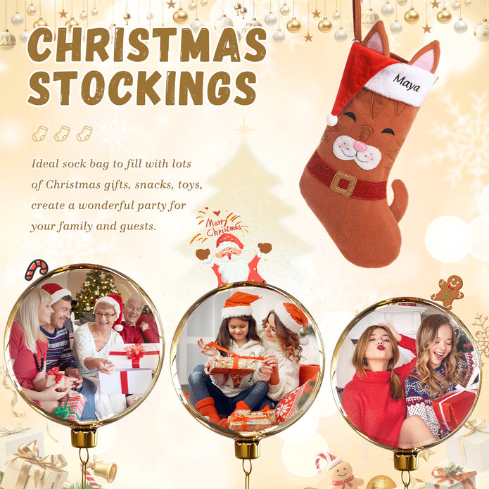 Personalised Christmas Stocking Ornament - handmade