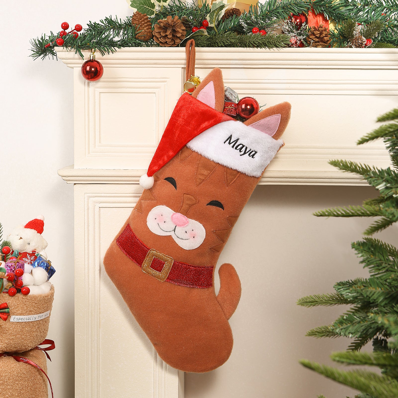 Personalised Christmas Stocking Ornament - handmade