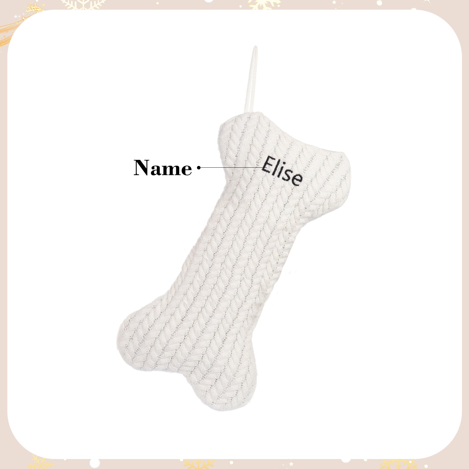 Personalised Christmas Stocking Ornament - handmade