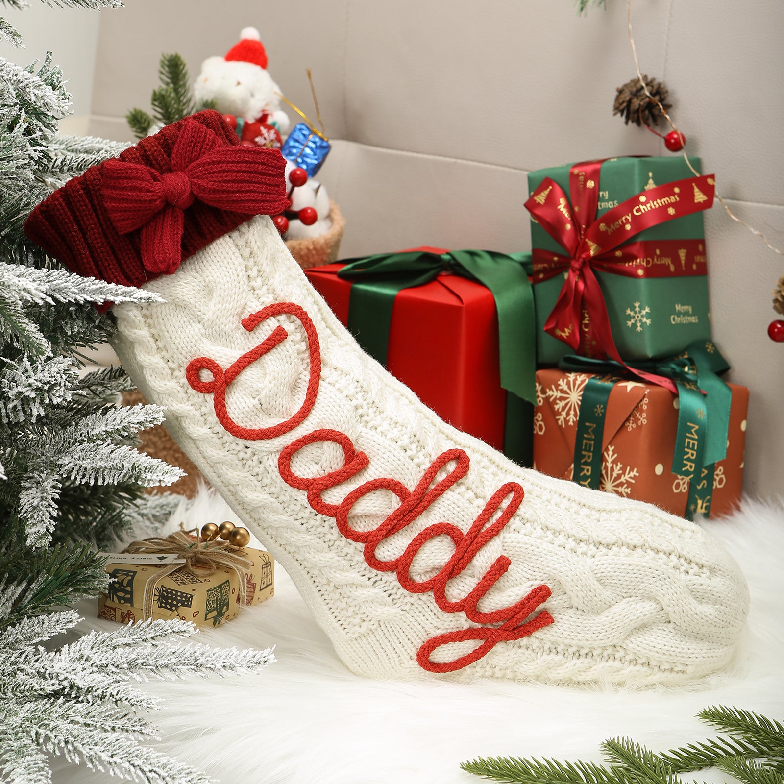 Personalised Christmas Stocking Ornament - handmade