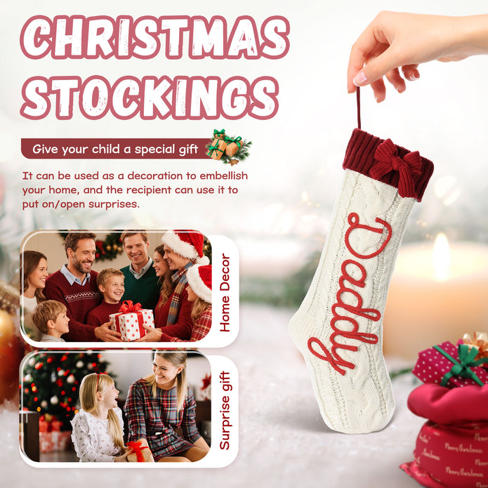 Personalised Christmas Stocking Ornament - handmade