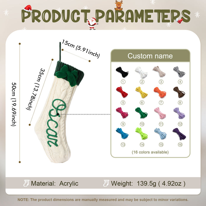 Personalised Christmas Stocking Ornament - handmade