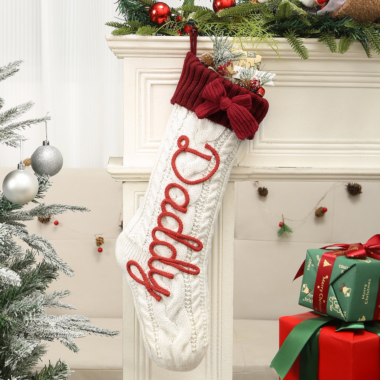 Personalised Christmas Stocking Ornament - handmade