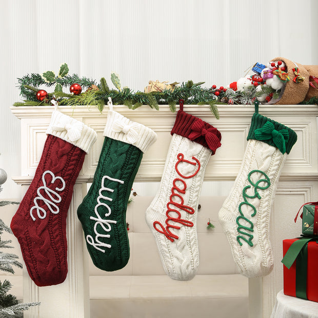 Personalised Christmas Stocking Ornament - handmade