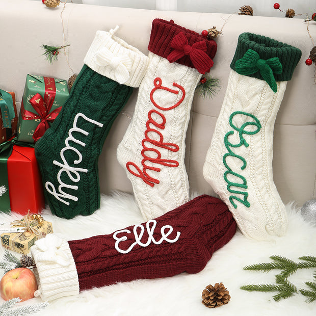 Personalised Christmas Stocking Ornament - handmade