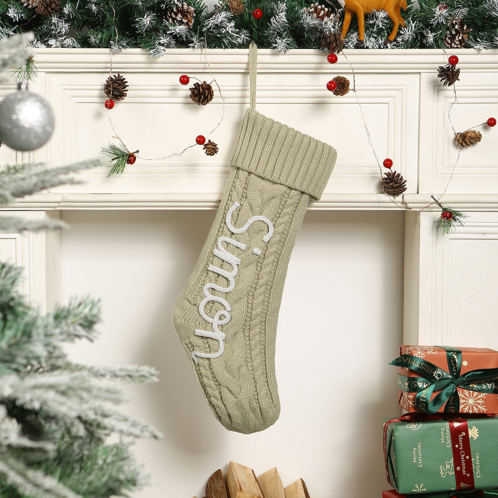 Personalised Christmas Stocking Ornament - handmade