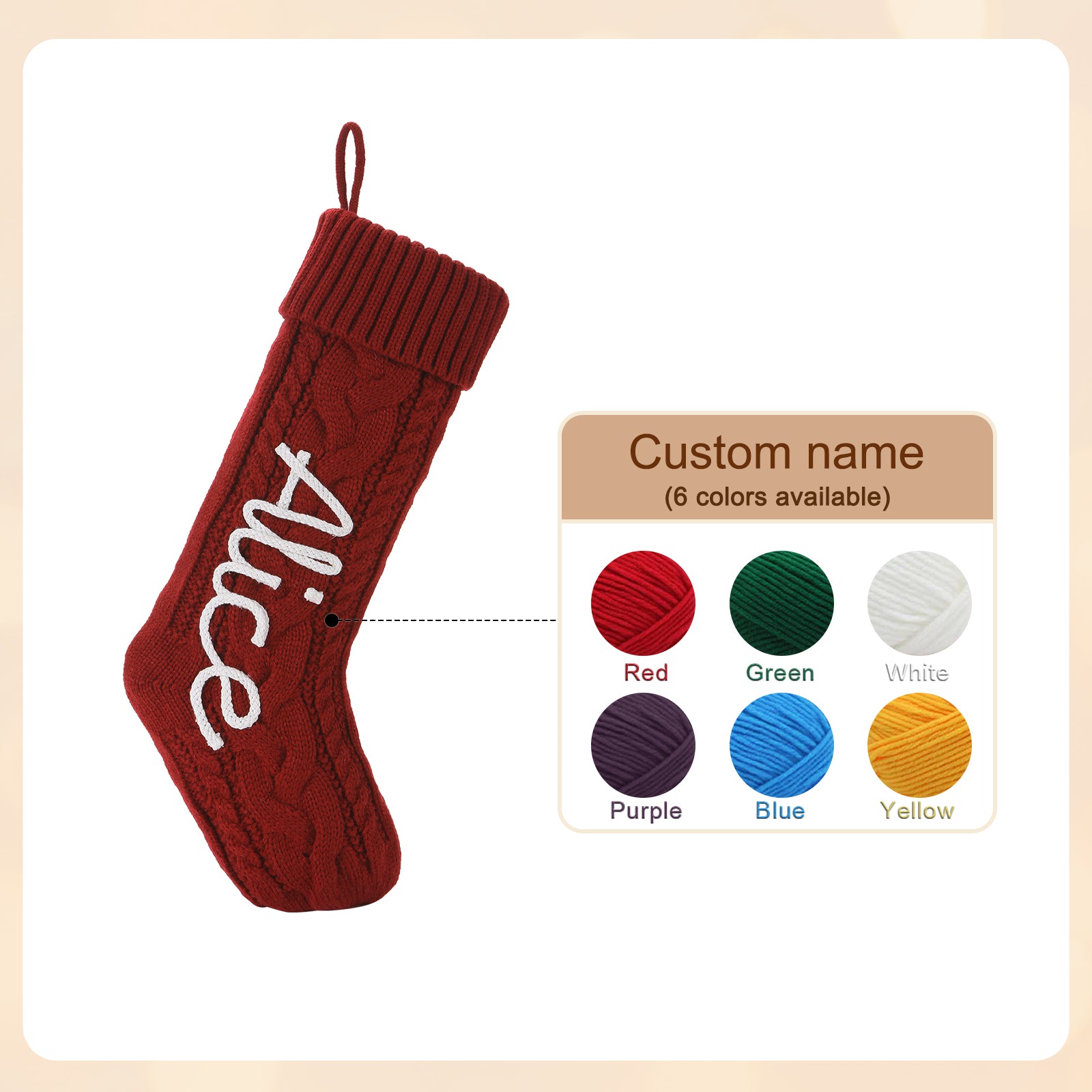 Personalised Christmas Stocking Ornament - handmade