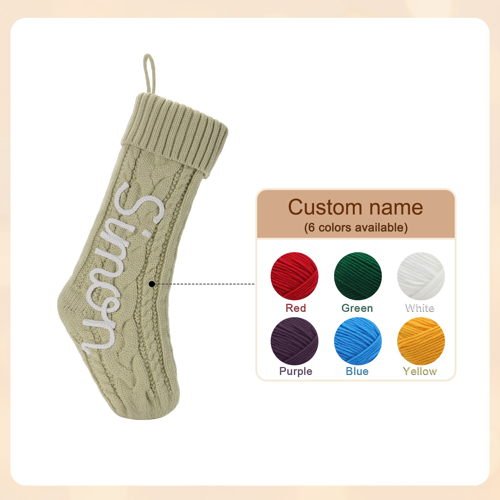 Personalised Christmas Stocking Ornament - handmade