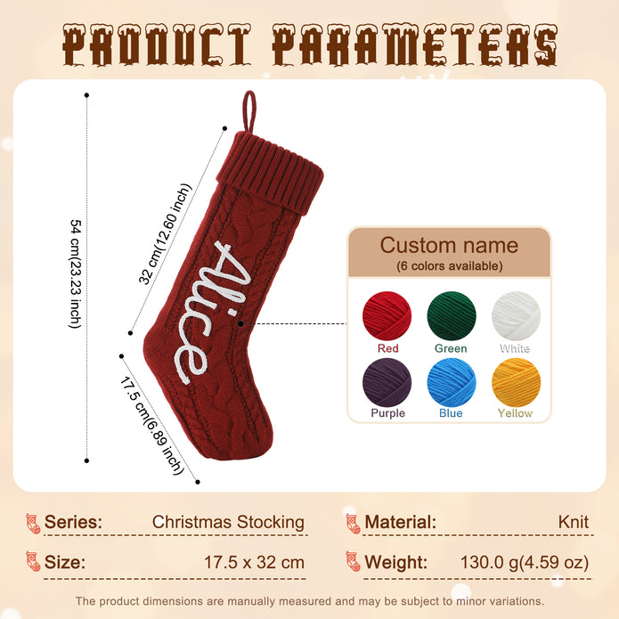 Personalised Christmas Stocking Ornament - handmade