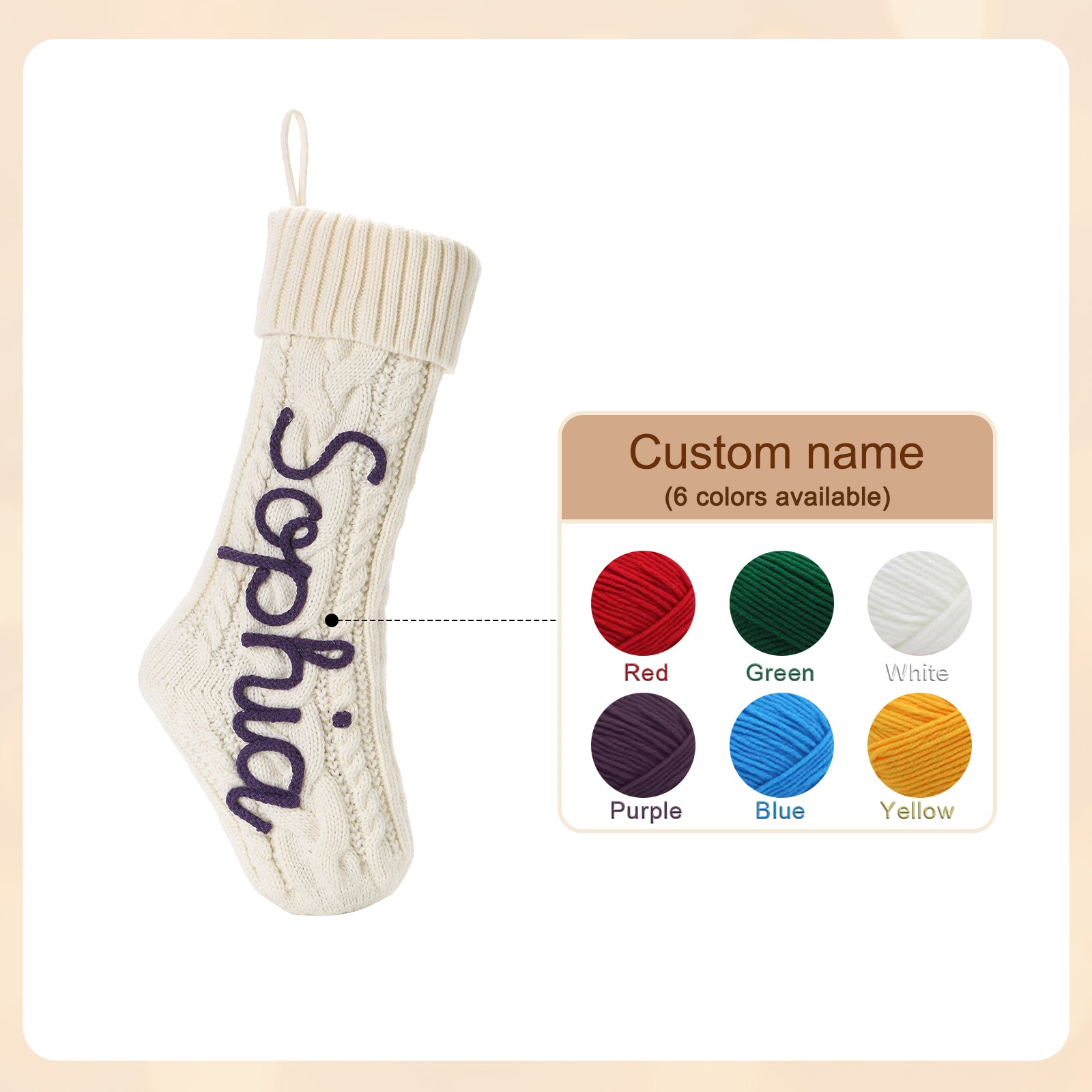 Personalised Christmas Stocking Ornament - handmade