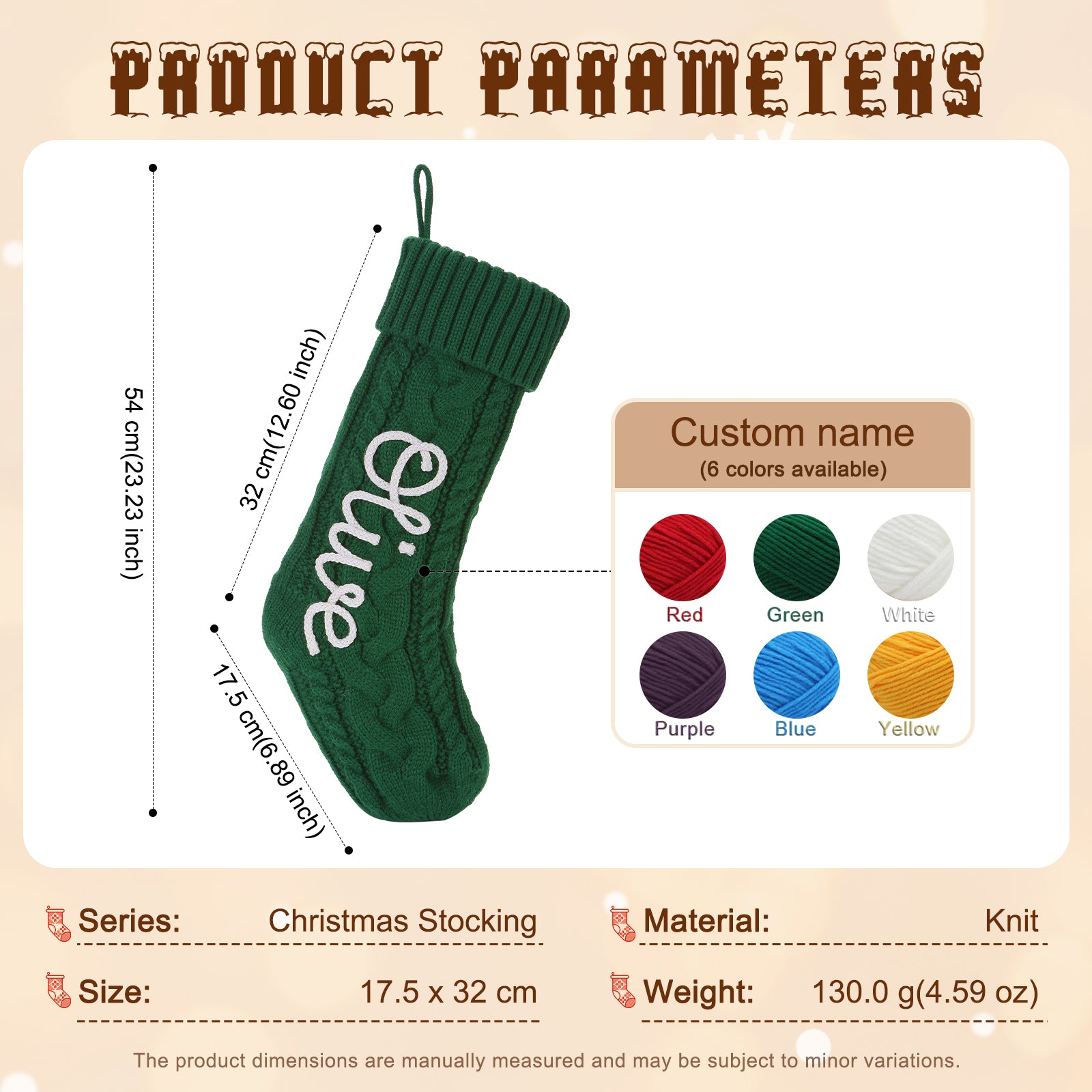 Personalised Christmas Stocking Ornament - handmade