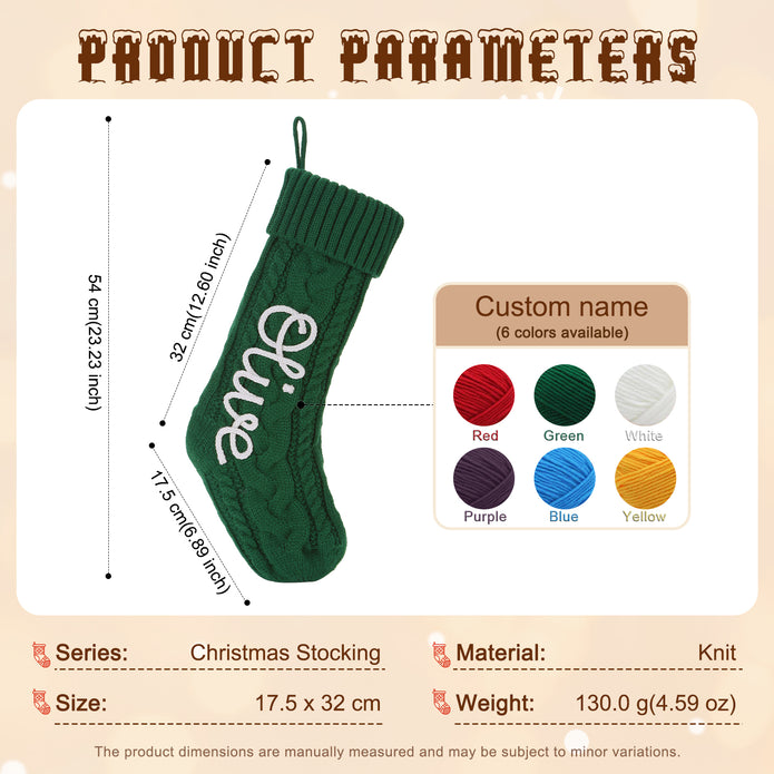 Personalised Christmas Stocking Ornament - handmade