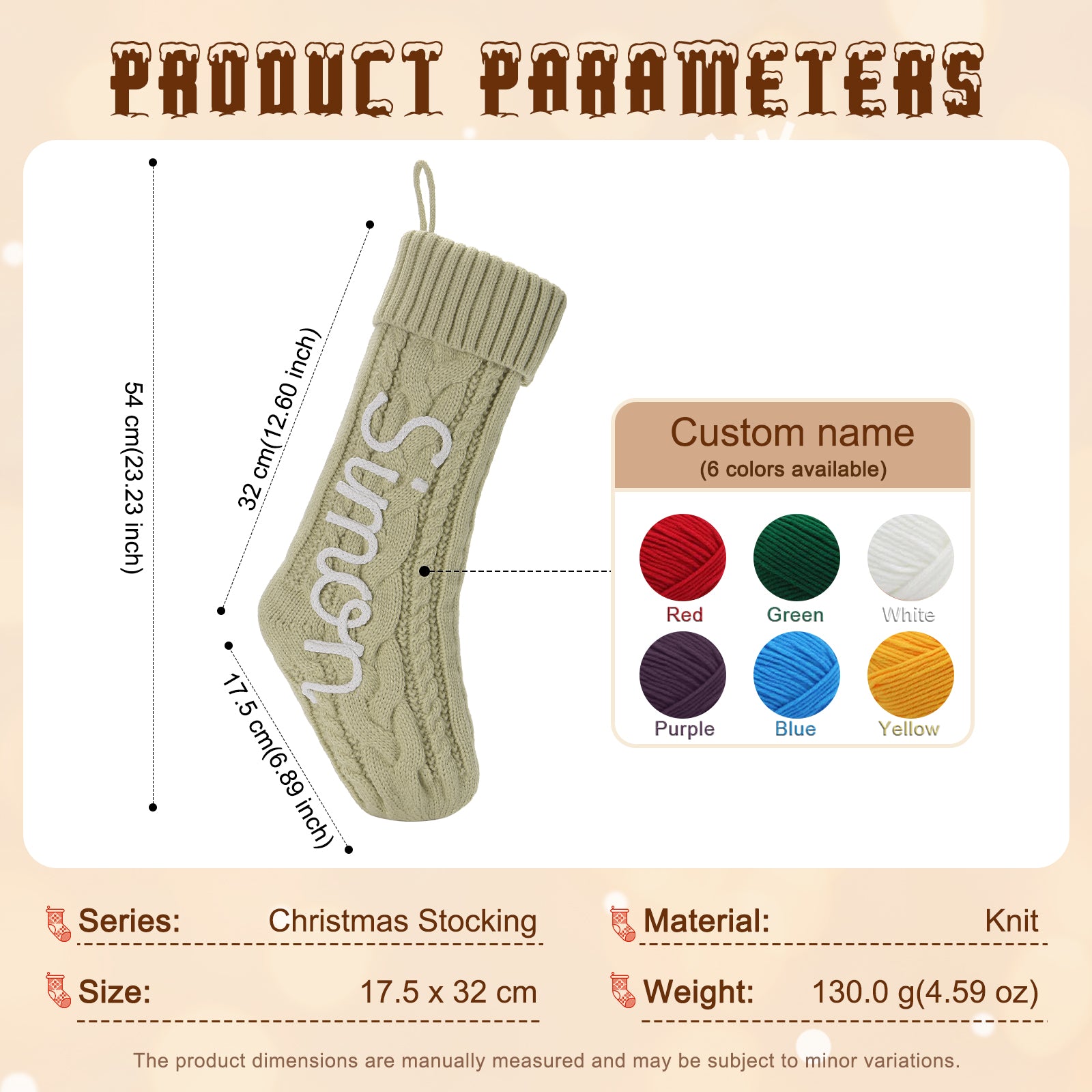 Personalised Christmas Stocking Ornament - handmade