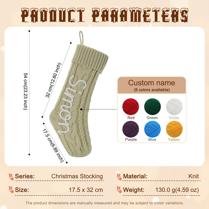 Personalised Christmas Stocking Ornament - handmade