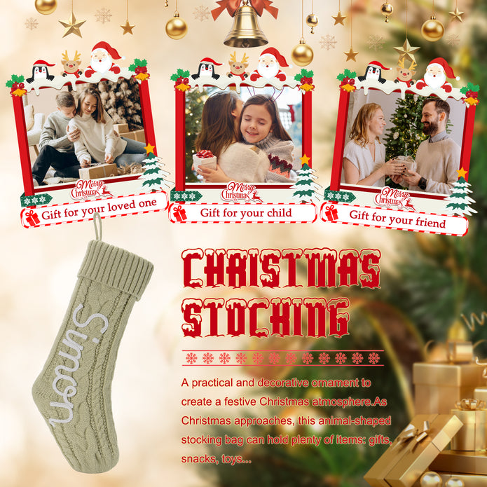 Personalised Christmas Stocking Ornament - handmade
