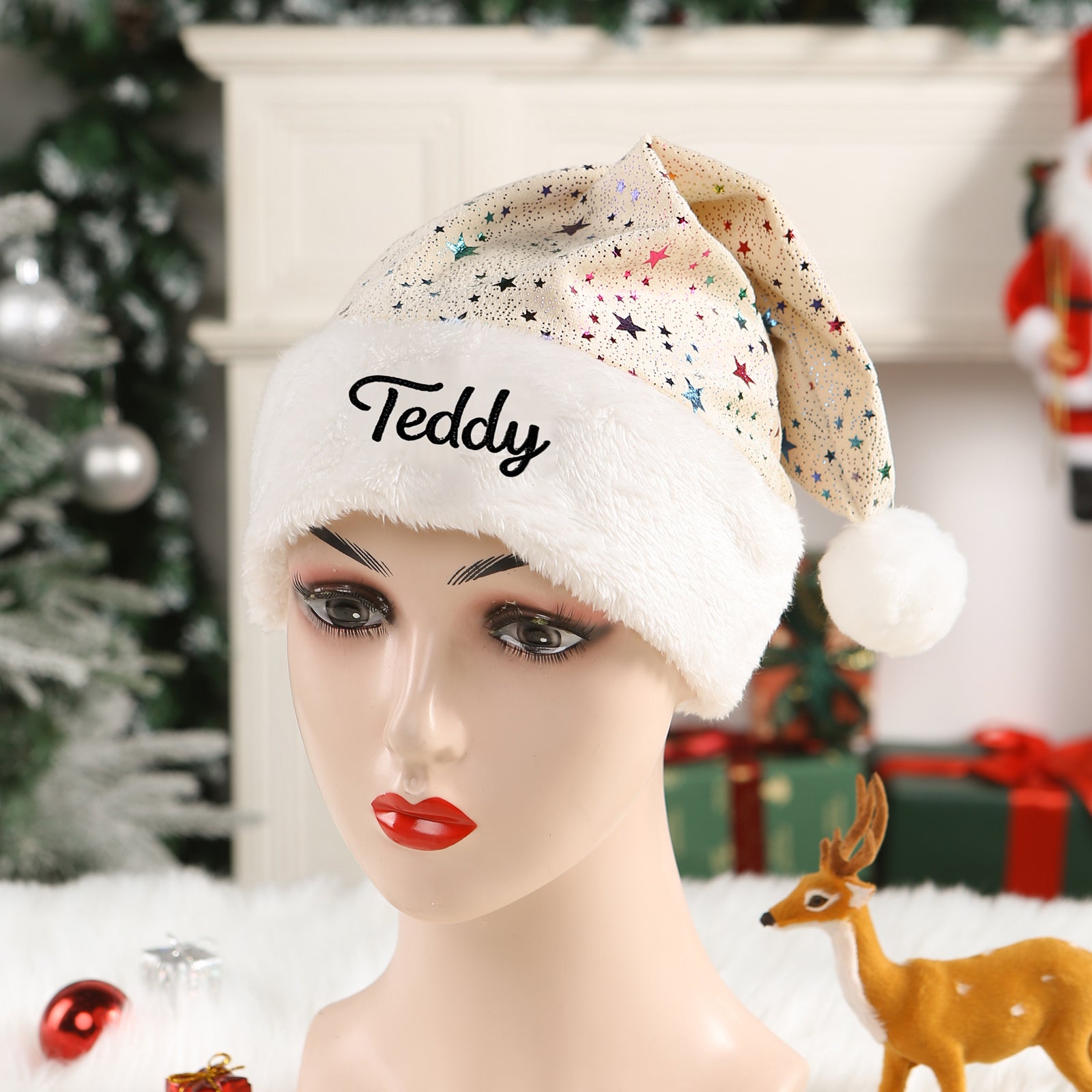 Personalised Santa Hat Ornament - handmade