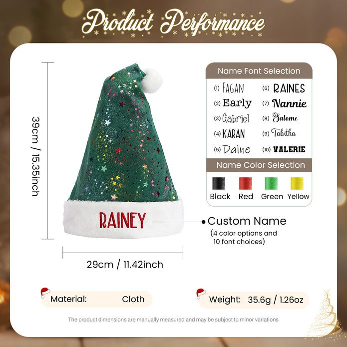 Personalised Santa Hat Ornament - handmade