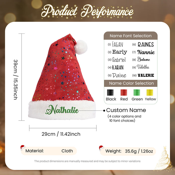 Personalised Santa Hat Ornament - handmade