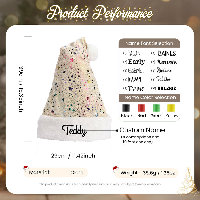 Personalised Santa Hat Ornament - handmade