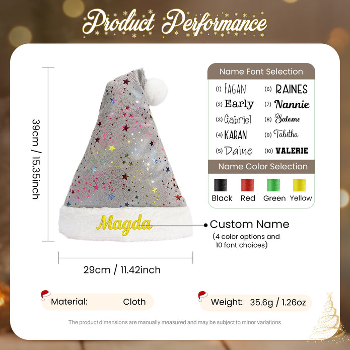 Personalised Santa Hat Ornament - handmade