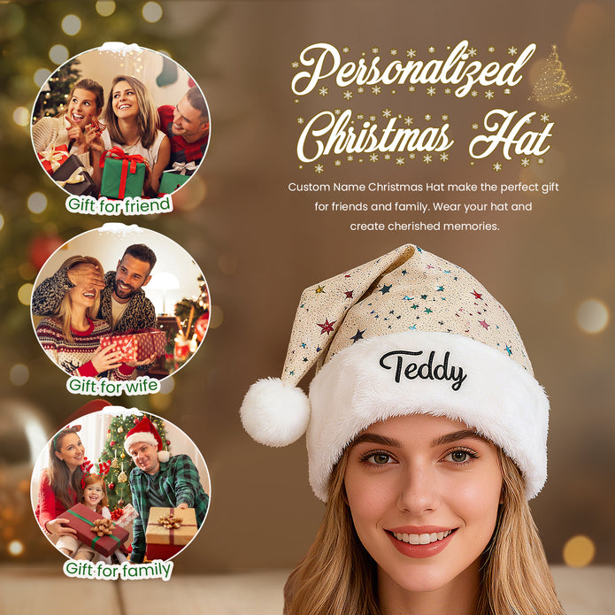 Personalised Santa Hat Ornament - handmade