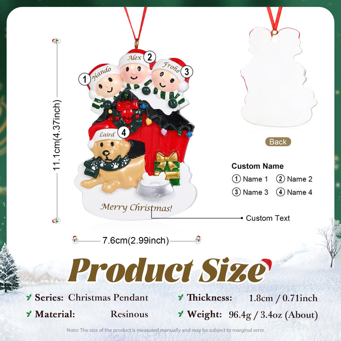 Personalised Christmas Decoration Ornament - handmade