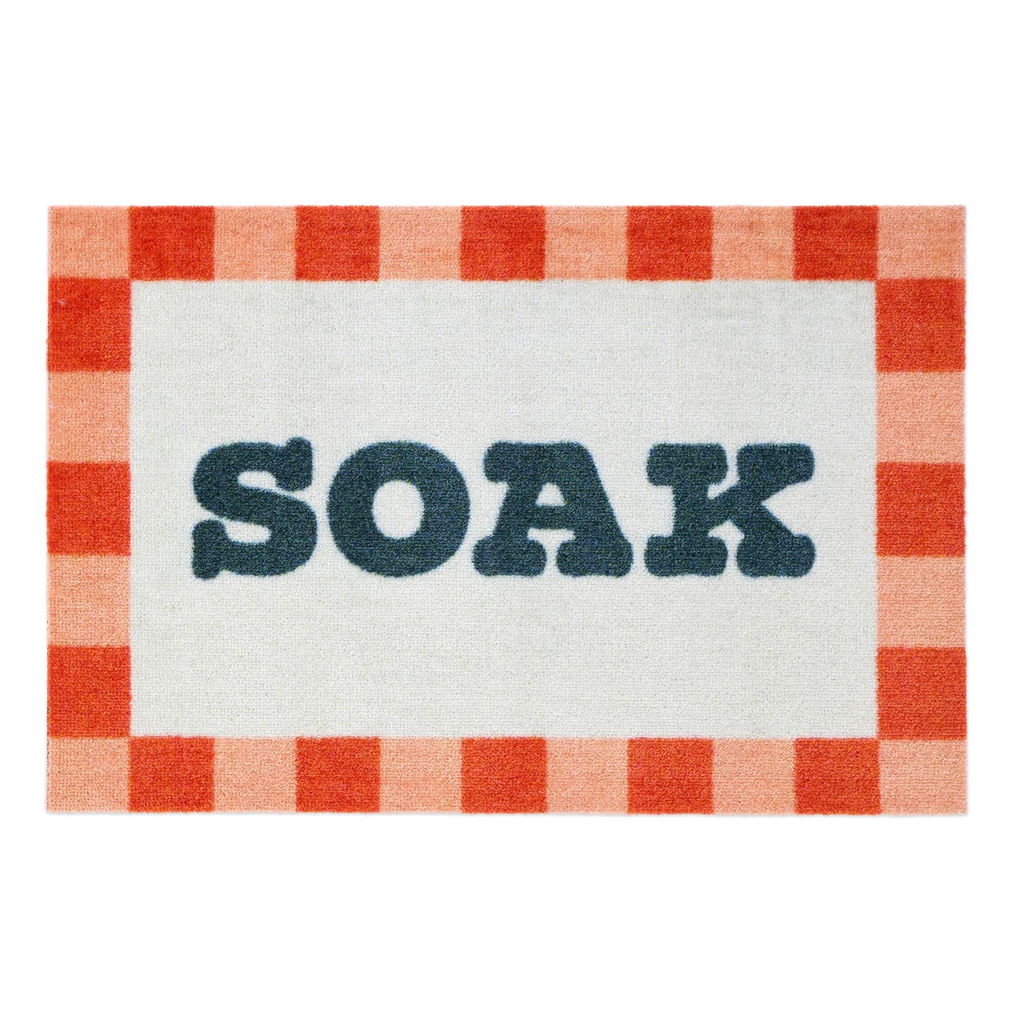 Dip & Drip Nylon Printed Bathroom Bright Soak Border - handmade