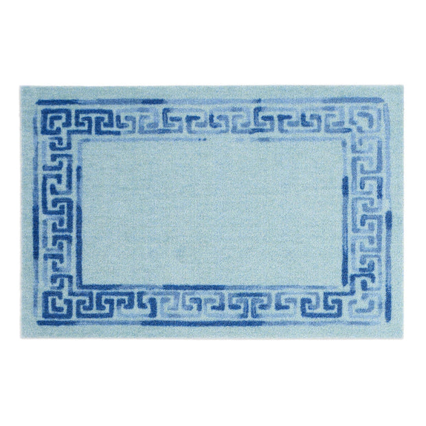 Dip & Drip Nylon Printed Bathroom Greek Key Border - handmade