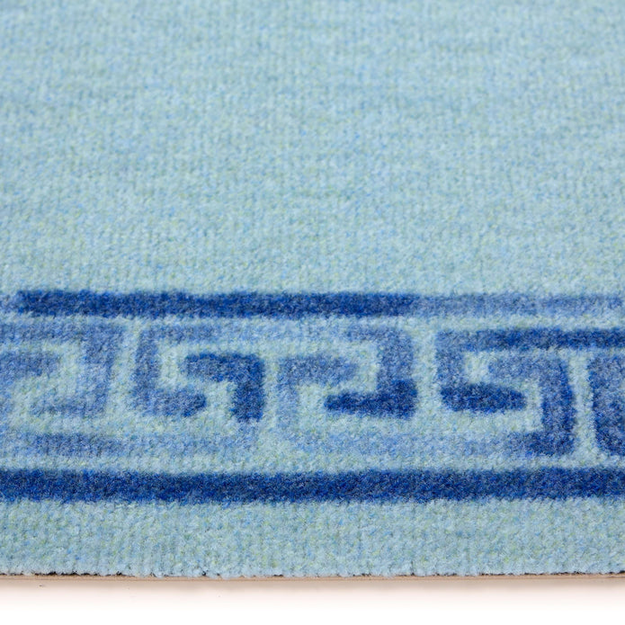 Dip & Drip Nylon Printed Bathroom Greek Key Border - handmade