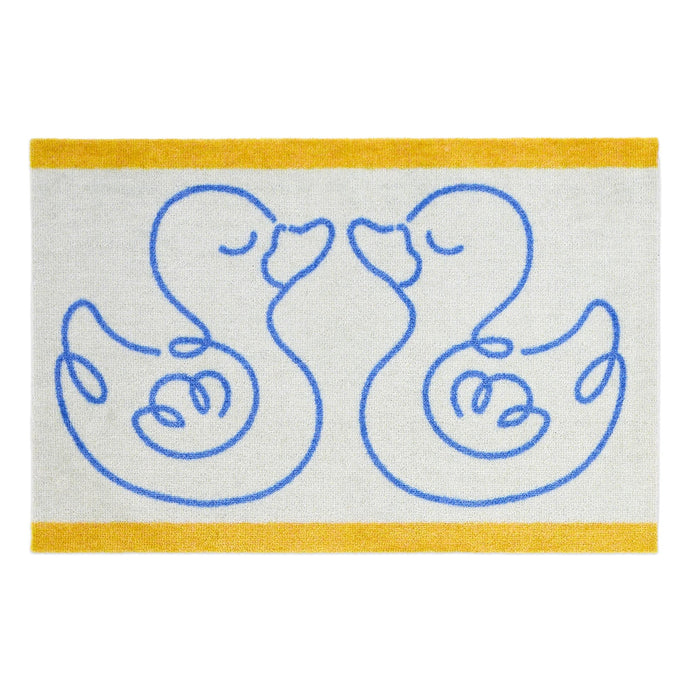 Dip & Drip Nylon Printed Bathroom Linear Ducks - handmade