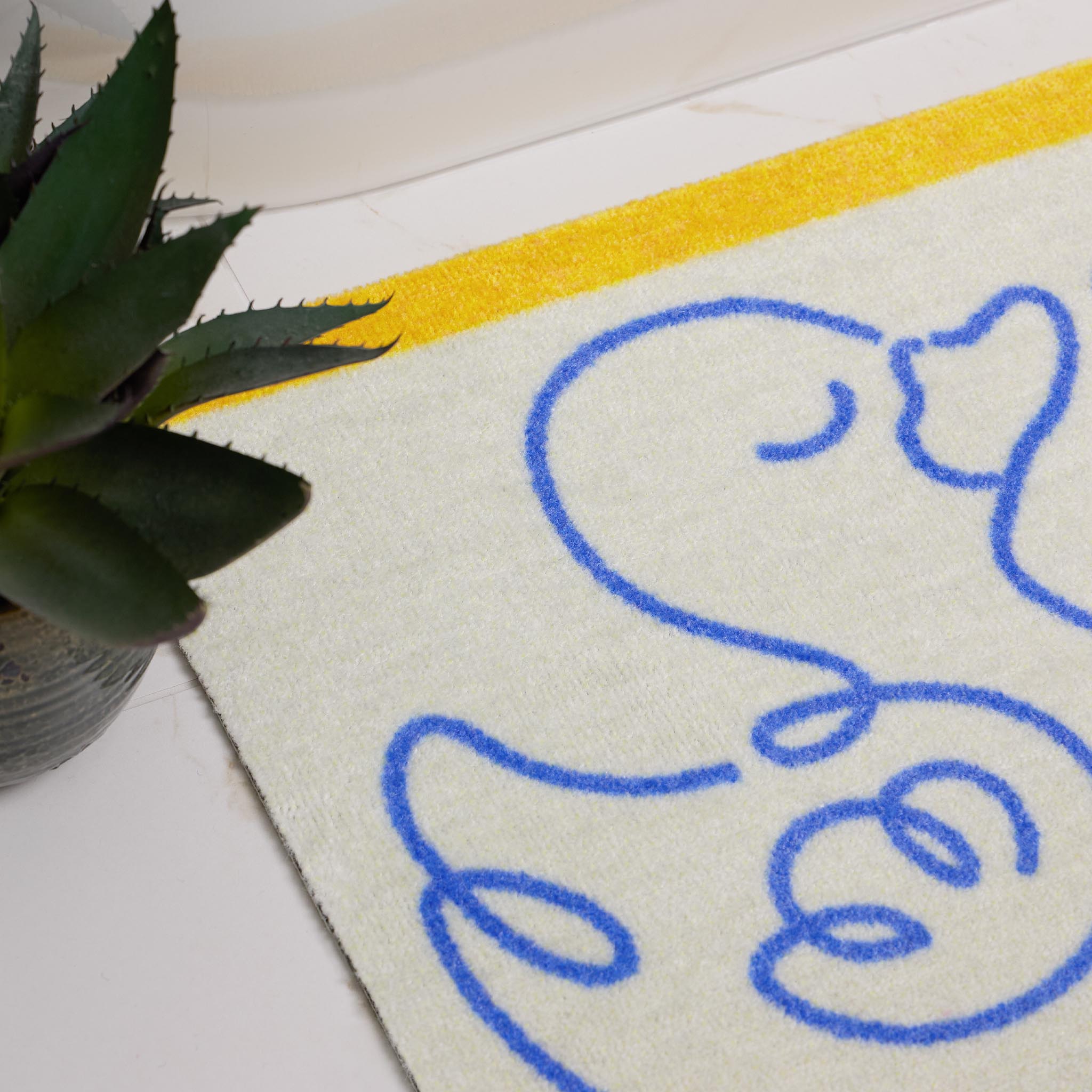 Dip & Drip Nylon Printed Bathroom Linear Ducks - handmade