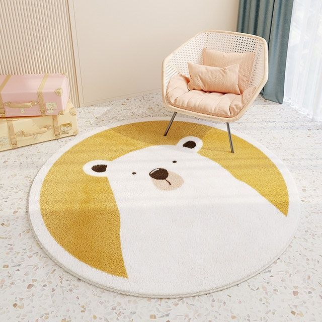 Kid's Round Cashmere Rug - handmade 0
