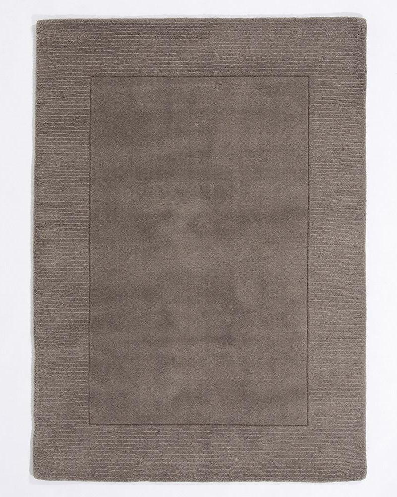 Esme Wool Border Rug 80x150 cm / Grey / 100% Pure Wool RUGS_and_MORE 5060623076771