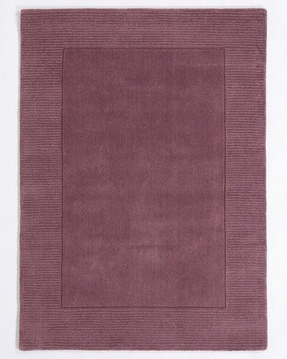 Esme Wool Border Rug 80x150 cm / Mauve / 100% Pure Wool RUGS_and_MORE 5060623076764