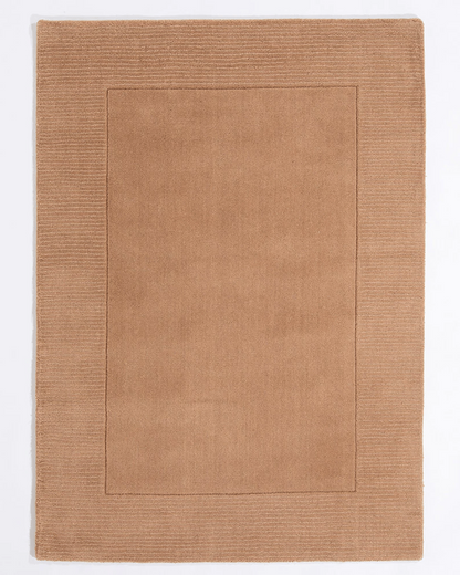 Esme Wool Border Rug 80x150 cm / Taupe / 100% Pure Wool RUGS_and_MORE 5060623076788