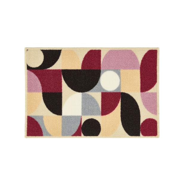 Floormatters Purple Geo Mat & Runner Set - handmade