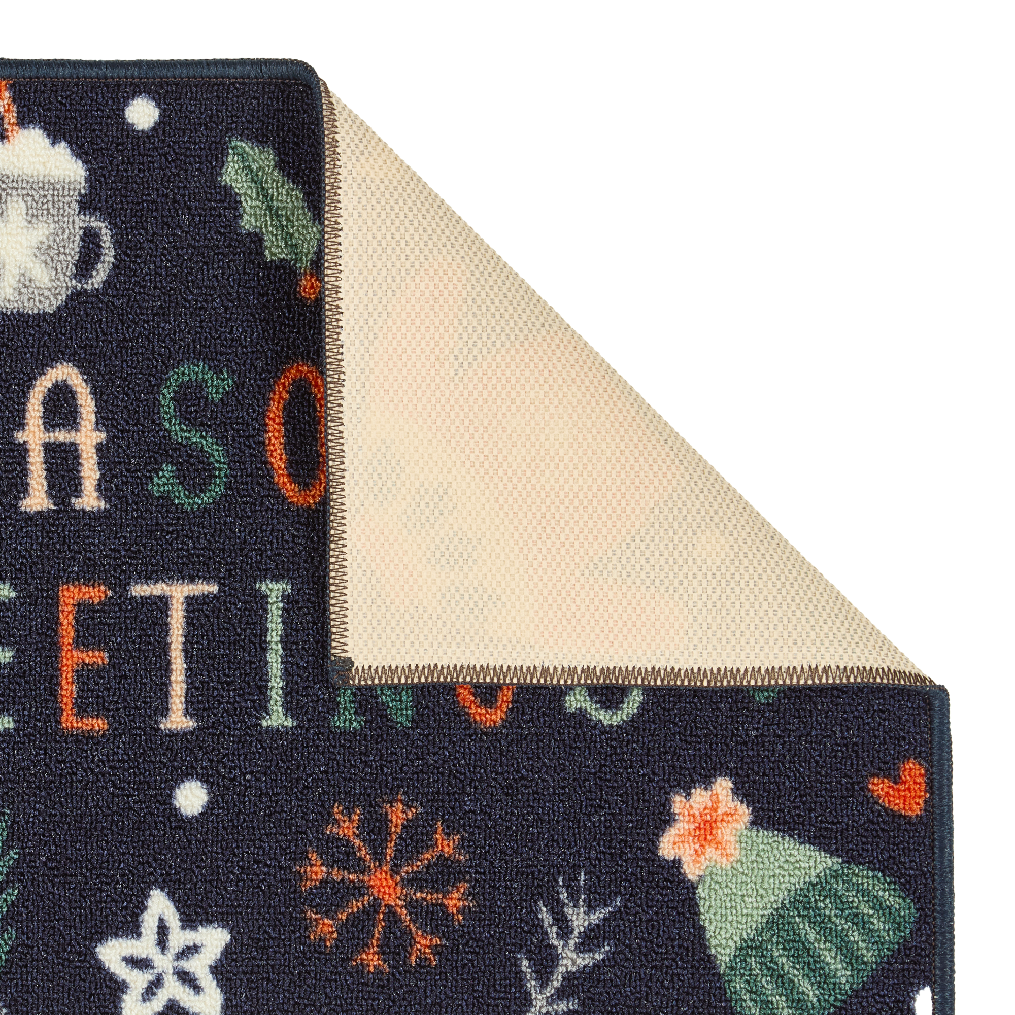 Floormatters Season's Greetings Mat & Runner Set - handmade