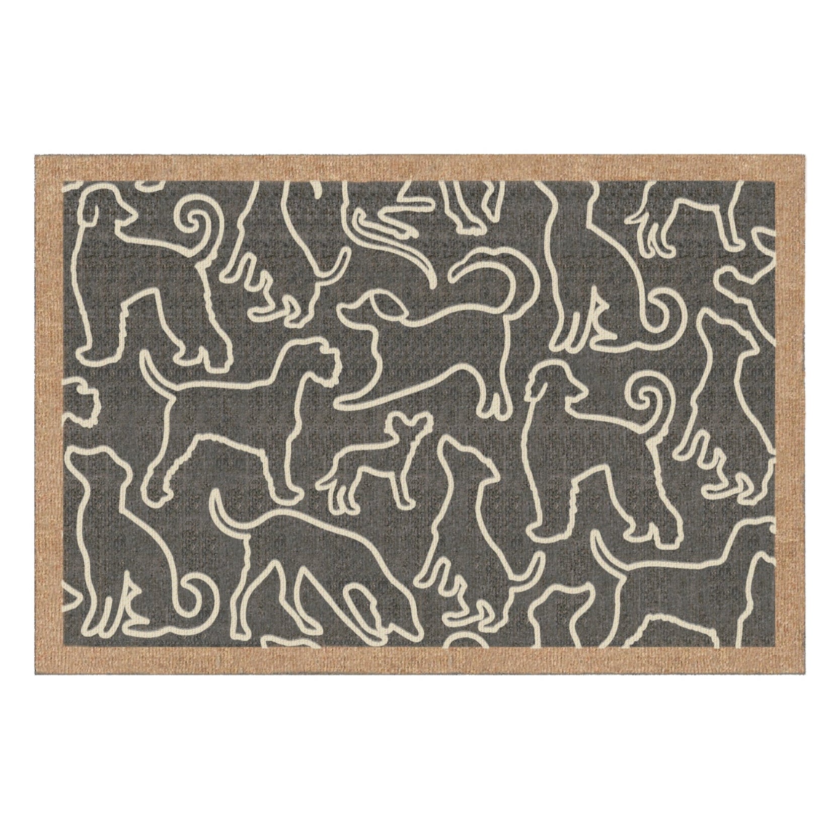 Howler & Scratch Patterned Outlined Dogs - handmade